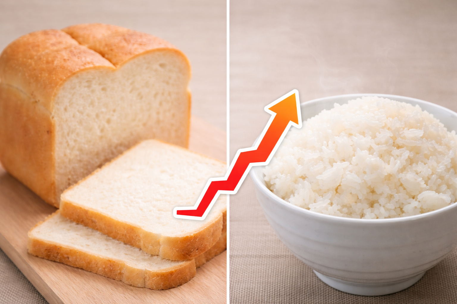 パンとご飯どっちが血糖値が上がりやすい？GI値と食べ方のポイント